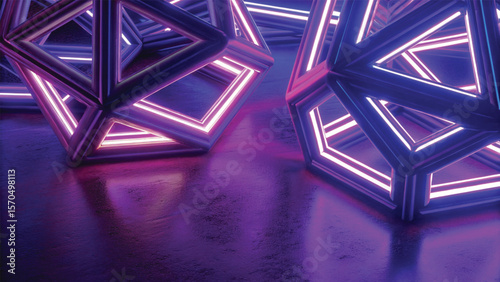 Abstract purple background with flowing light patterns, dynamic lines, and colorful digital wave illustration