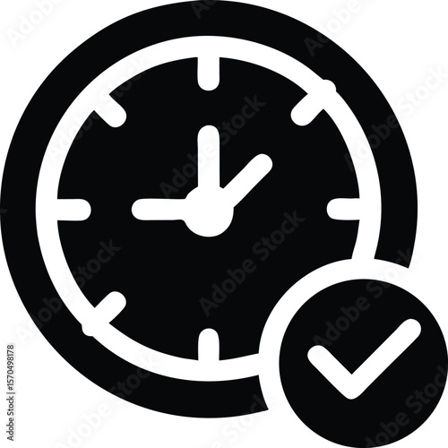 Approved time or deadline icon