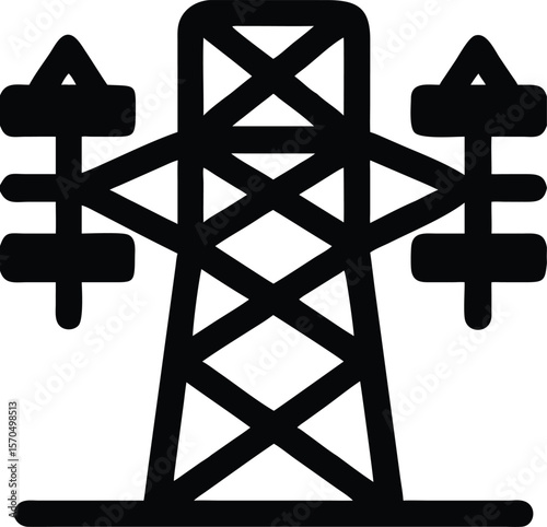 Electric power pylon icon
