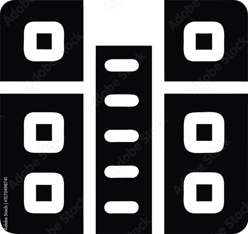 Data center server and database icon
