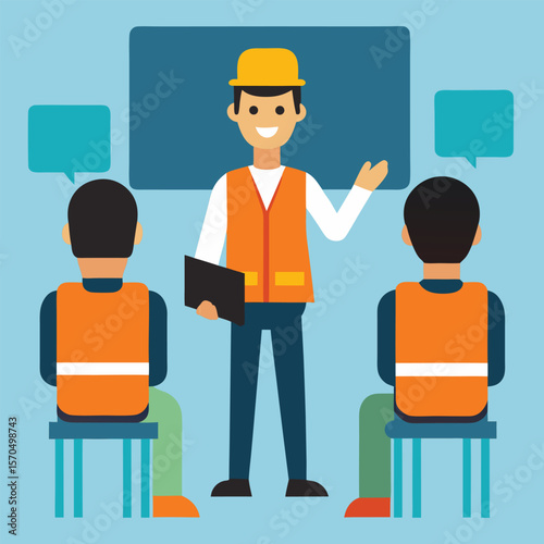 Industrial Workers Attending Safety Training Session In Workshop