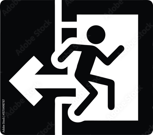 Emergency exit icon