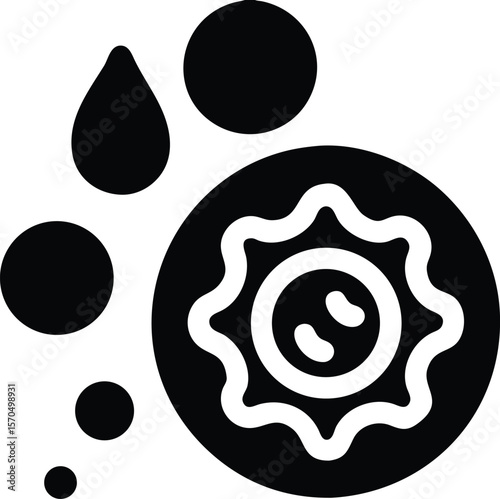 Germ cell abstract icon illustration design