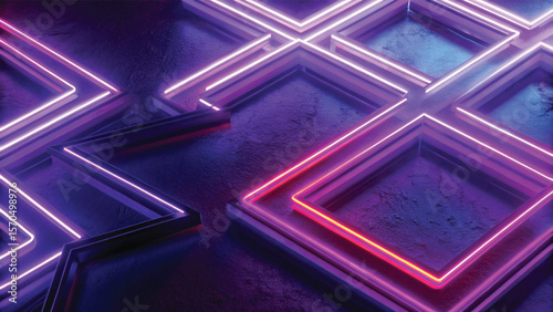 Abstract purple background with flowing light patterns, dynamic lines, and colorful digital wave illustration