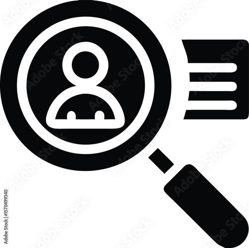 Recruitment or hiring process vector icon