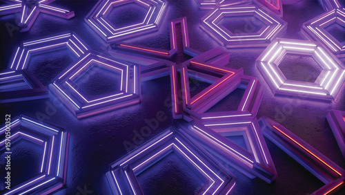 Abstract purple background with flowing light patterns, dynamic lines, and colorful digital wave illustration