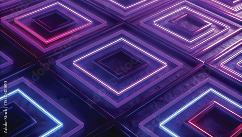 Abstract purple background with flowing light patterns, dynamic lines, and colorful digital wave illustration
