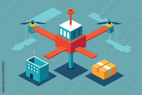 Unmanned Aerial Vehicle Engineer Testing Drone Flight System