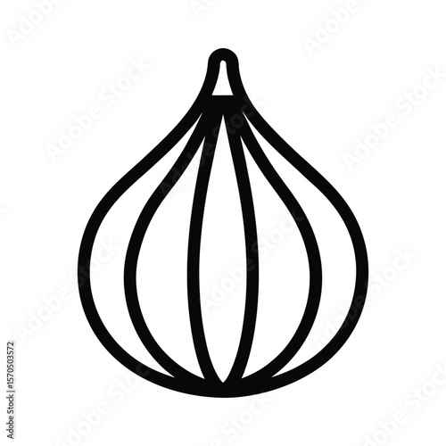 Garlic Bulb With Cloves Vector Illustration