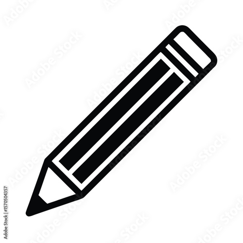 Pencil With Sharpened Tip Vector Illustration