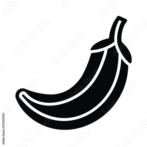 Banana With Peeled Skin Vector Illustration