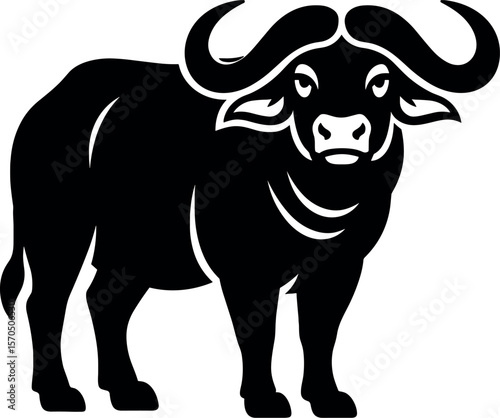 Buffalo vector silhouette design