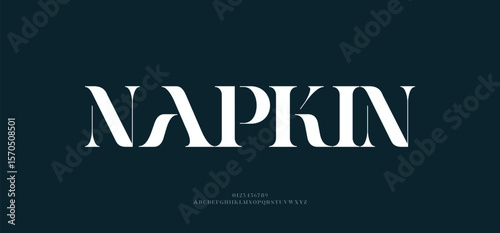 Napkin vector illustration of alphabet letter A to Z