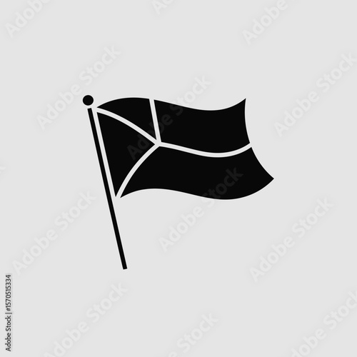 Czech republic flag symbol silhouette icon