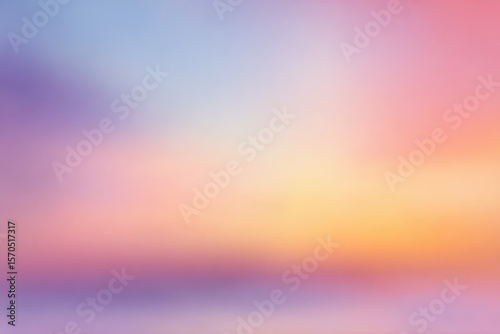 Soft, pastel, blended sunset colors