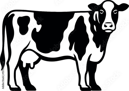 Cow vector silhouette design