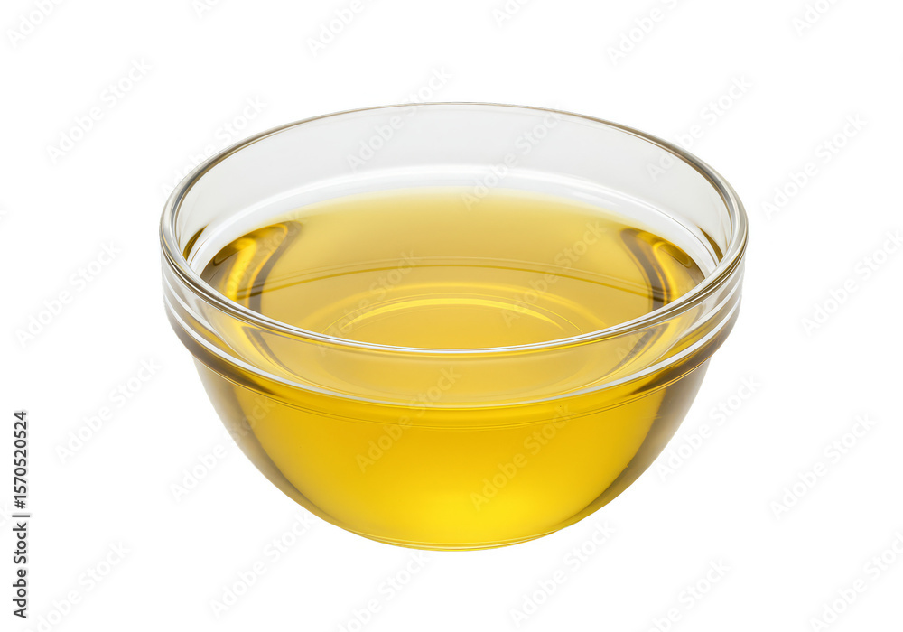 Isolated Transparent Bowl of Oil Cooking Ingredient Food Isolated Transparent Bowl of Oil Cooking Ingredient Food