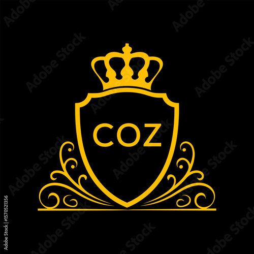 Dynamic Tech Logo Design with COZ Letters and Abstract Motion Elements – Modern Business Identity. COZ Letter logo.
