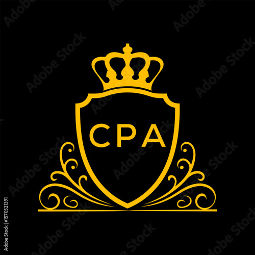Dynamic Tech Logo Design with CPA Letters and Abstract Motion Elements – Modern Business Identity. CPA Letter logo.
