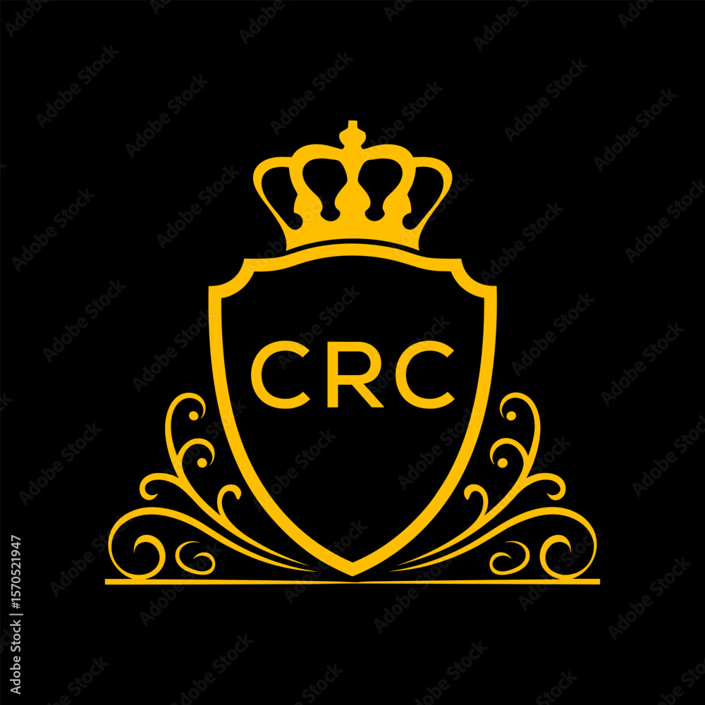 Obraz premium Dynamic Tech Logo Design with CRC Letters and Abstract Motion Elements – Modern Business Identity. CRC Letter logo. 