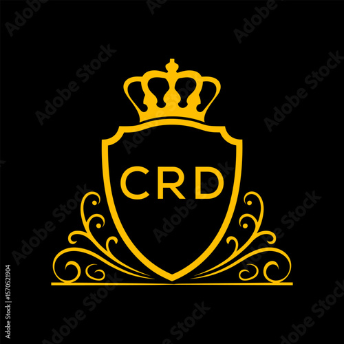 Dynamic Tech Logo Design with CRD Letters and Abstract Motion Elements – Modern Business Identity. CRD Letter logo.
