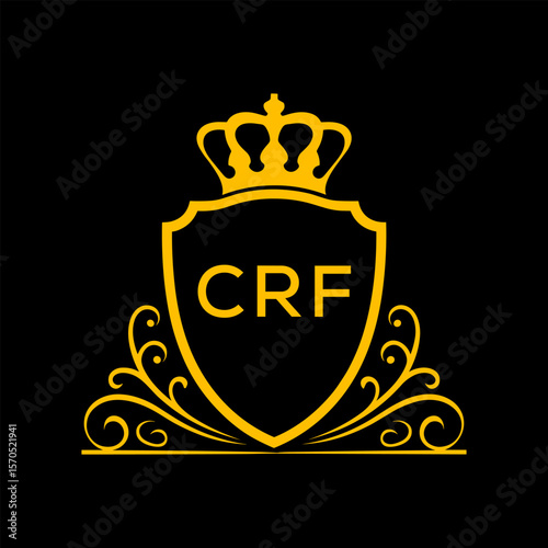 Dynamic Tech Logo Design with CRF Letters and Abstract Motion Elements – Modern Business Identity. CRF Letter logo.
