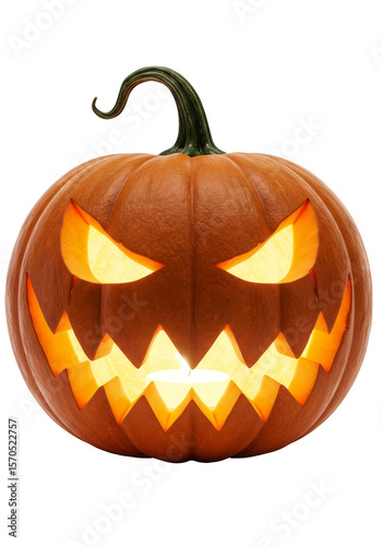 Jack O Lantern Illustration Glowing Scary Carved Pumpkin Celebration