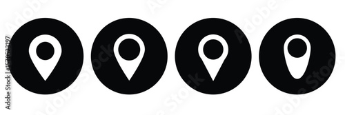 Location Vector Icon. Location pin icon set. Map navigation line style symbol. GPS location sign. Map pin icon. search location glyph flat vector icon. red pin point. pin location icons. Pinpoint. 
