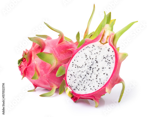 dragon fruit isolated on white background