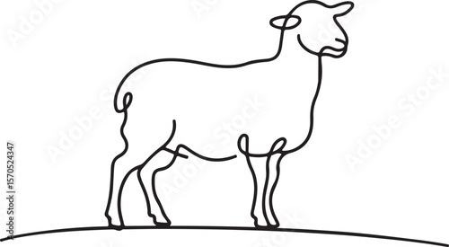 Sheep Silhouette Vector Icon Design for Farm, Livestock, and Animal Graphics