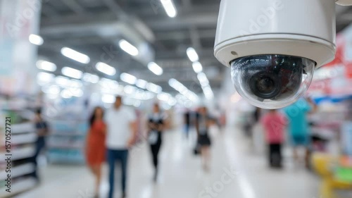 Security Camera in Retail Store for Surveillance System Monitoring