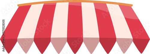 Red stripe store tent canopy roof awning shop