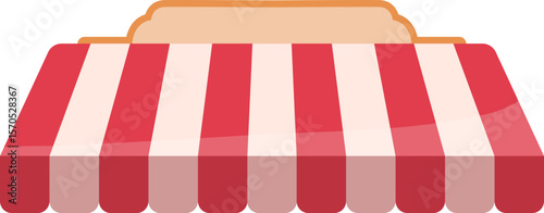 Red stripe store tent canopy roof awning shop