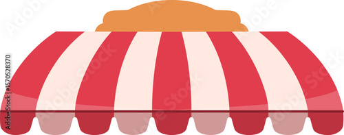 Red stripe store tent canopy roof awning shop