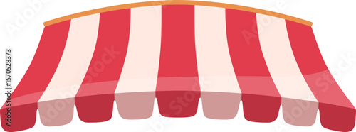 Red stripe store tent canopy roof awning shop