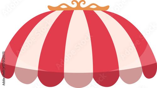 Red stripe store tent canopy roof awning shop