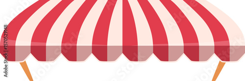 Red stripe store tent canopy roof awning shop