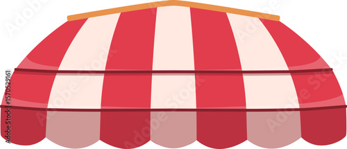 Red stripe store tent canopy roof awning shop