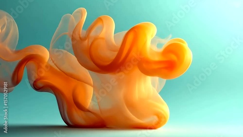 Captivating orange ink in water visuals for artistic backgrounds and designs