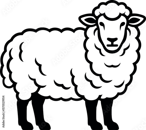 Sheep vector silhouette design