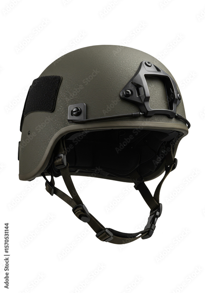 Fototapeta premium Military Combat Helmet Gear Isolated with Transparent Background