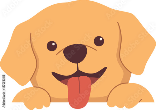 Dog peeking

