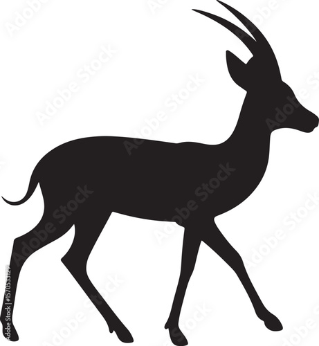 Deer Silhouette Vector Icon Design for Nature, Wildlife, and Hunting Themes