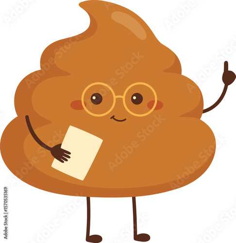 Cute funny poop character


