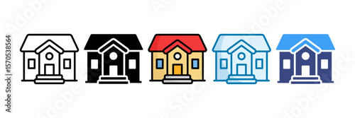 School Icon Set Multiple Style Collection