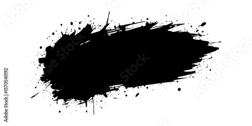 Vector brush strokes with scratches splatter grunge distressed