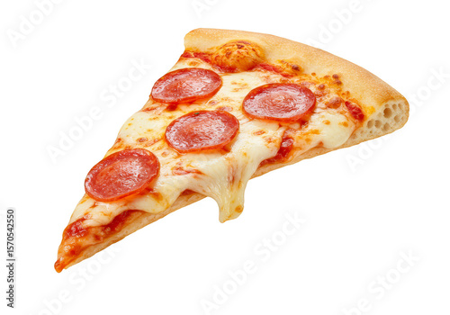 Slice of Pepperoni Pizza Delicious Italian Cuisine with Transparent Background