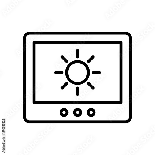Lightbox icon representing illuminated drawing surface – outline