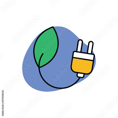 Green Energy Icon vector stock illustration