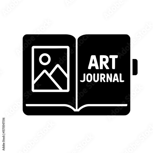 Art journal icon symbolizing creative sketching and ideas – filled